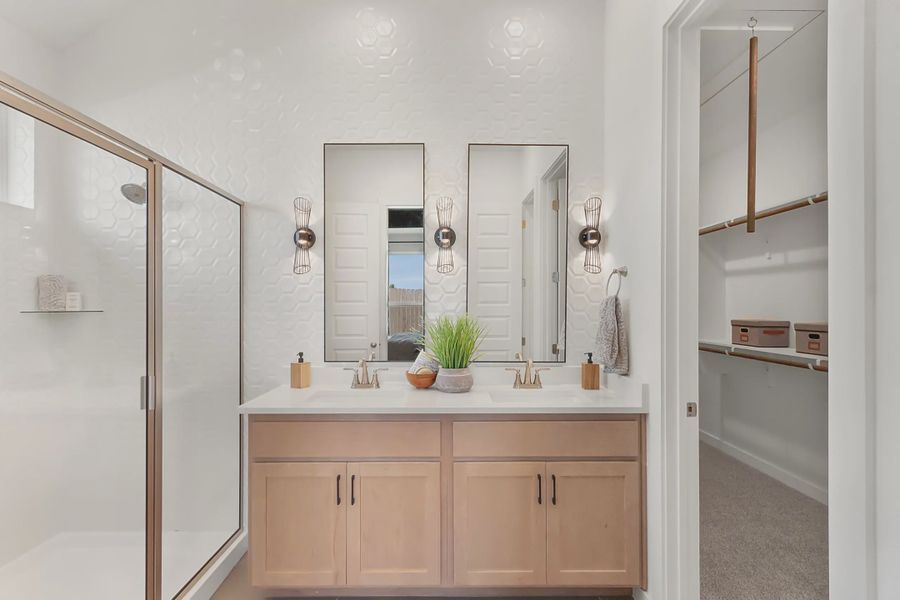 Representative furnished interior of a home built from the Adalynn by Chesmar Homes in Carillon, Boerne (Image 7).