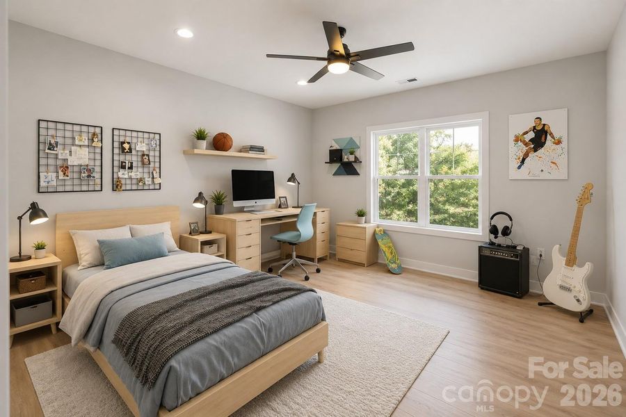 Furnished interior view inside a new home in , Hickory (Image 27).