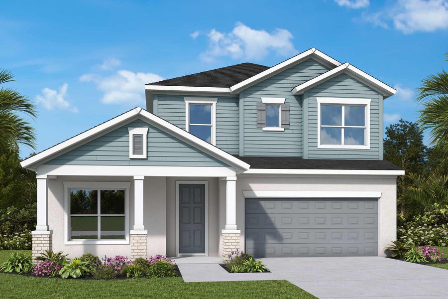 Representative exterior photo of a completed home built from the The Burgert by David Weekley Homes in Waterset Classic Series, Apollo Beach, FL (Image 14). Representative exterior photo of a completed home built from the The Burgert by David Weekley Homes in Waterset Classic Series, Apollo Beach, FL (Image 14).