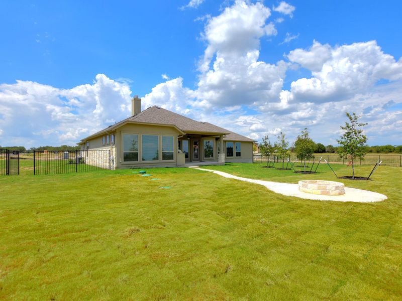 Representative exterior details of a home built from the San Simeon I by Giddens Homes in Clearwater Ranch, Liberty Hill (Image 136).