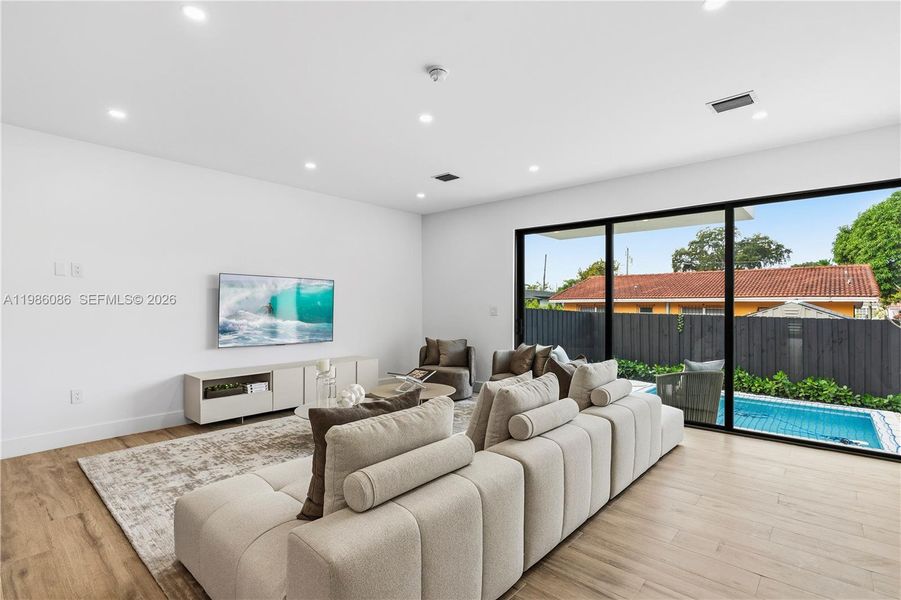 Furnished interior view inside a new home in , Miami (Image 19). Furnished interior view inside a new home in , Miami (Image 19).