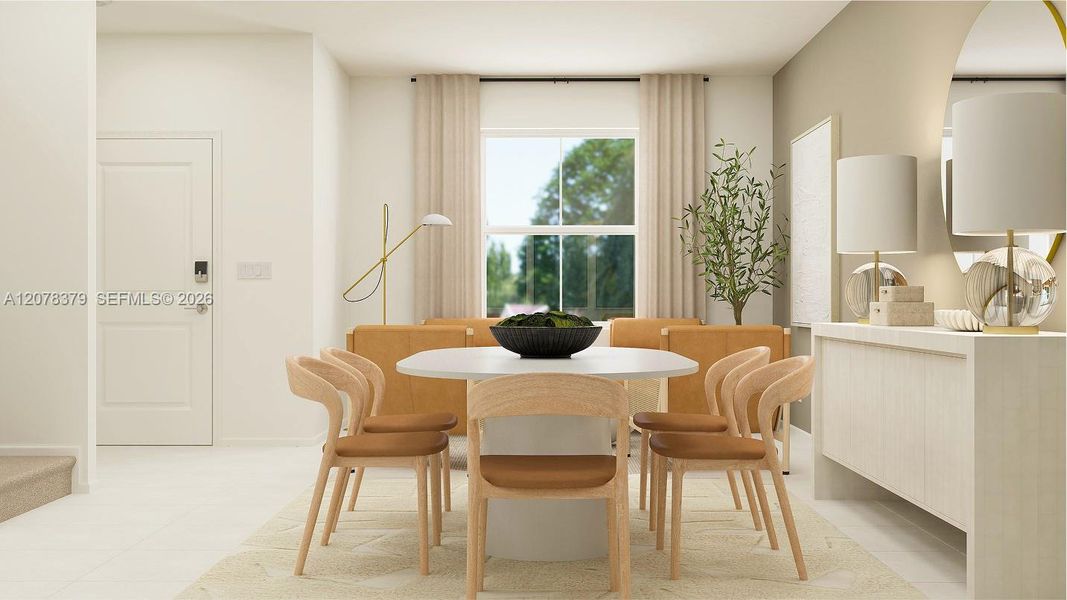 Furnished interior view inside a new home in Del Mar, Miami (Image 2).