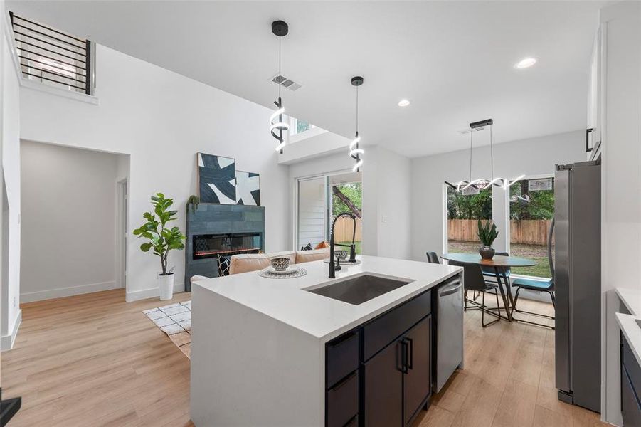 Furnished interior view inside a new home in , Dallas (Image 6).