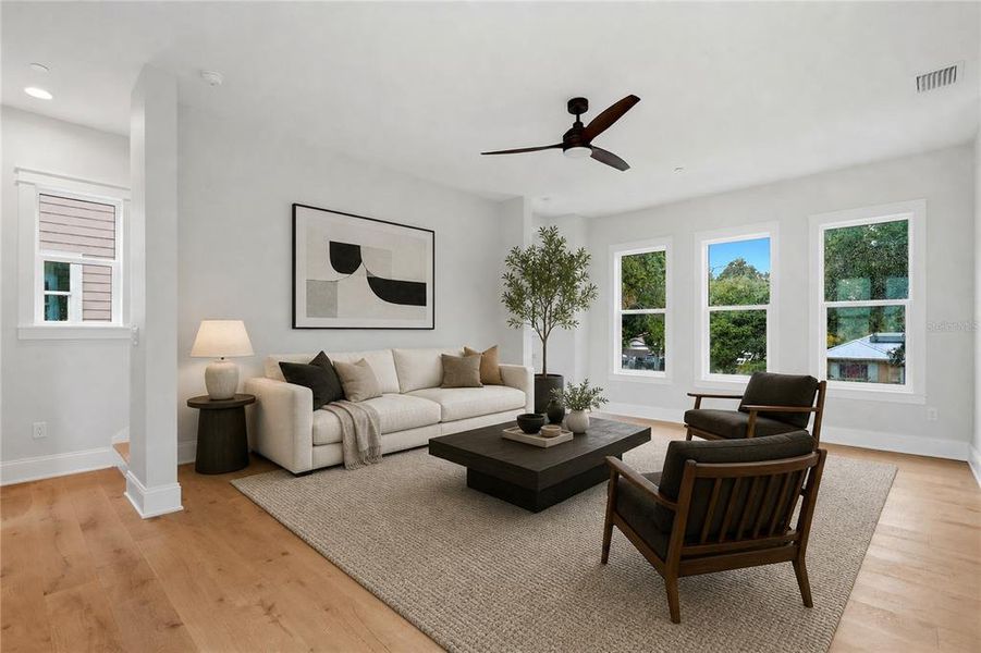 Furnished interior view inside a new home in , St. Petersburg (Image 18).