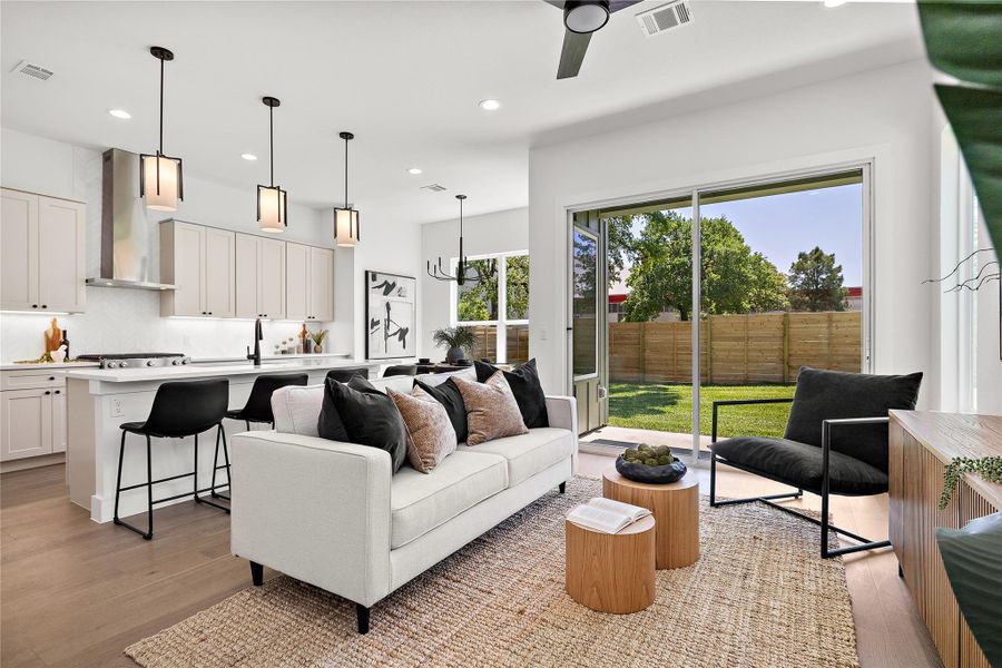 Open floor plan Open floor plan