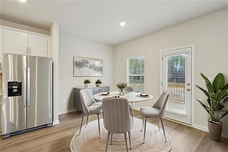 Furnished interior view inside a new home in Parkside at Grayson, Grayson (Image 14).