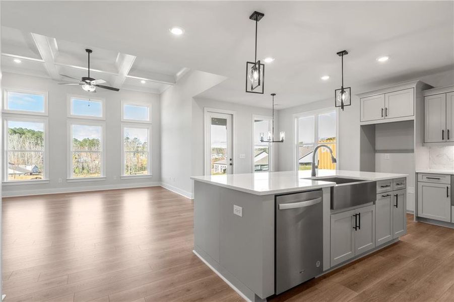 Furnished interior view inside a new home in Yellowstone Farms, Cumming (Image 12).