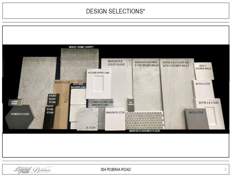 Design selections for 304 Robinia - Representative photo Design selections for 304 Robinia - Representative photo