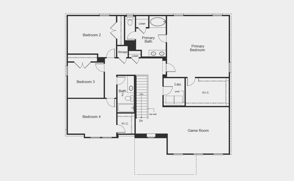 2D floor plan layout for the Plan 3300 by KB Home in Sierra Vista at Kelly Ranch, Aledo, TX (Image 3). 2D floor plan layout for the Plan 3300 by KB Home in Sierra Vista at Kelly Ranch, Aledo, TX (Image 3).
