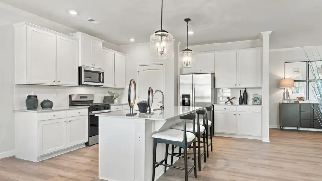 Representative furnished interior of a home built from the Denton by D.R. Horton in Fairway 17 at Mirror Lake, Villa Rica (Image 9).