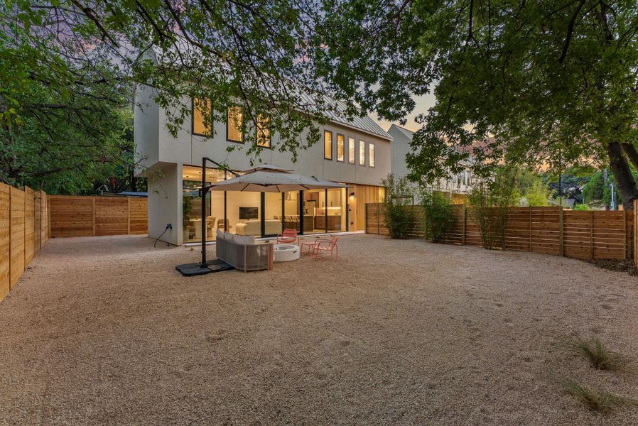 Exterior details and patio area of a home in , Austin (Image 28). Exterior details and patio area of a home in , Austin (Image 28).