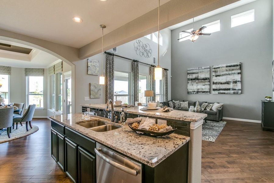 Furnished interior view inside a new home in Marvida, Cypress (Image 12).