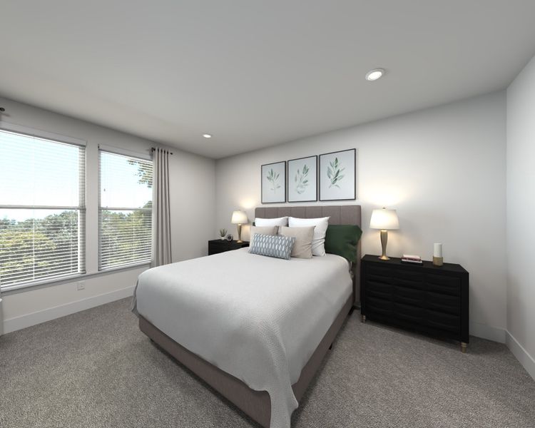 The primary suite offers a private retreat. The primary suite offers a private retreat.