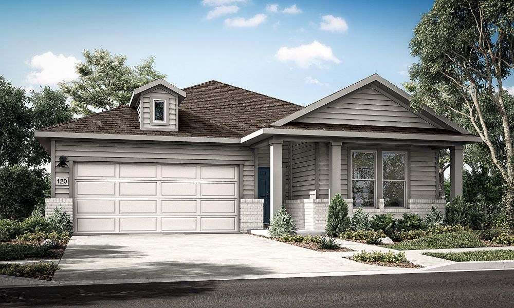 Representative exterior photo of a completed home built from the Chambray by Taylor Morrison in Easton Park 50s, Austin, TX (Image 2).