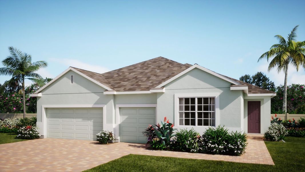 Traditional Elevation with Stucco | Serenity at Storey Creek in Kissimmee, FL by Landsea Homes