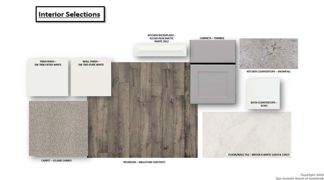 Sample of building materials used in homes in Homestead 65', Schertz (Image 37).