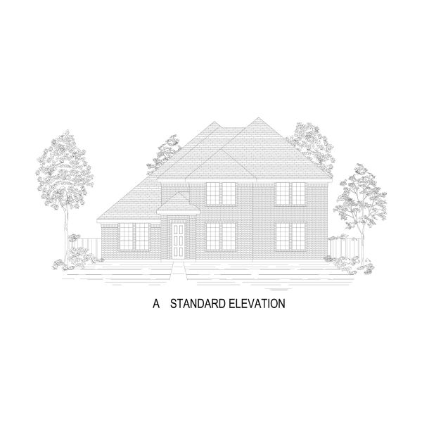 Representative rendering of the exterior for the Canterbury 2R (w/Game) by First Texas Homes (Image 8).