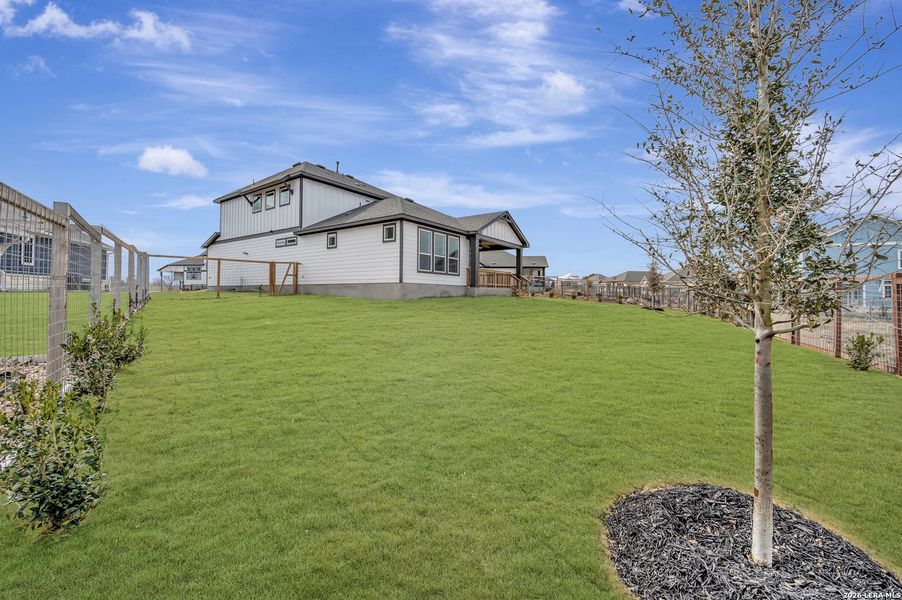 Exterior details and patio area of a home in The Crossvine 45’, Schertz (Image 30).