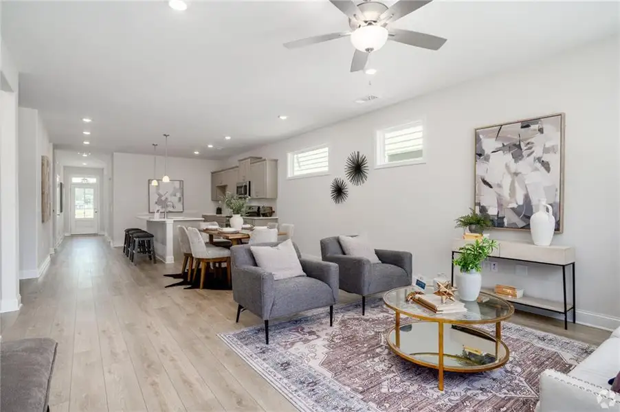 Furnished interior view inside a new home in , Cartersville (Image 13).