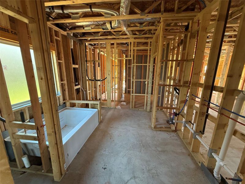 Primary bath with double sink vanity Primary bath with double sink vanity