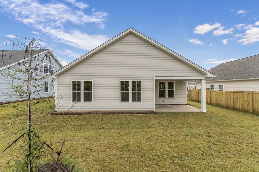 Exterior details and patio area of a home in Cottages at Lake Emory, Inman (Image 2). Exterior details and patio area of a home in Cottages at Lake Emory, Inman (Image 2).