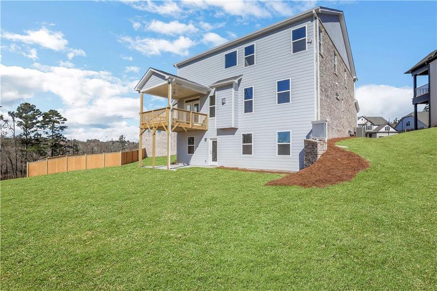 Exterior details and patio area of a home in Cambridge, Flowery Branch (Image 4).