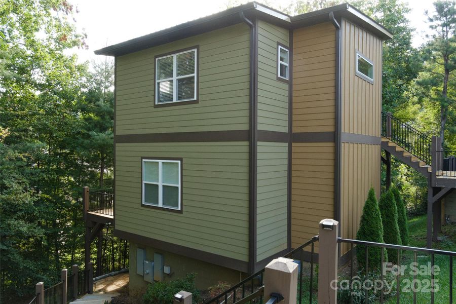Exterior details and patio area of a home in , Weaverville (Image 3). Exterior details and patio area of a home in , Weaverville (Image 3).