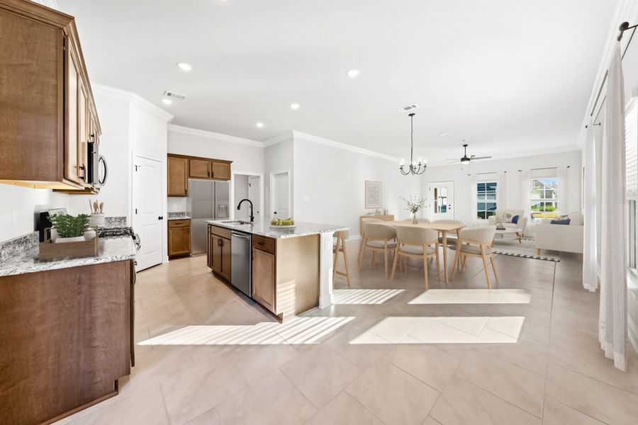 Furnished interior view inside a new home in The Bluffs at Lafayette, Freeport (Image 5).
