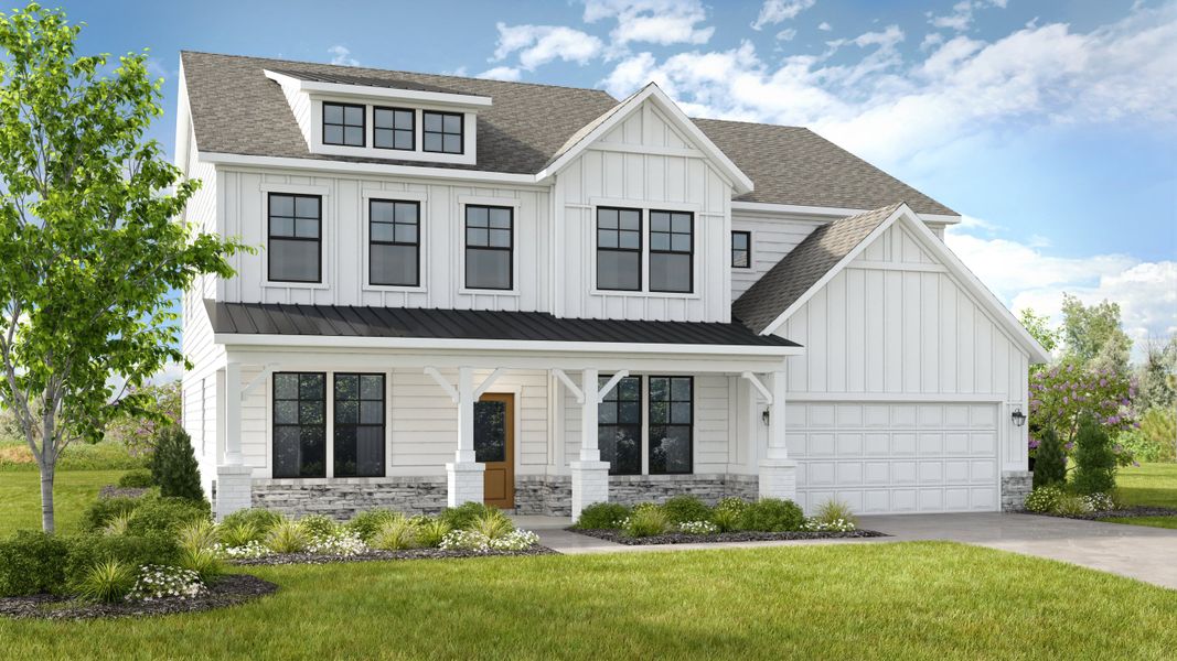 Representative exterior photo of a completed home built from the Easton by Taylor Morrison in Reserve at Hickory Walk, Kennesaw, GA (Image 26).