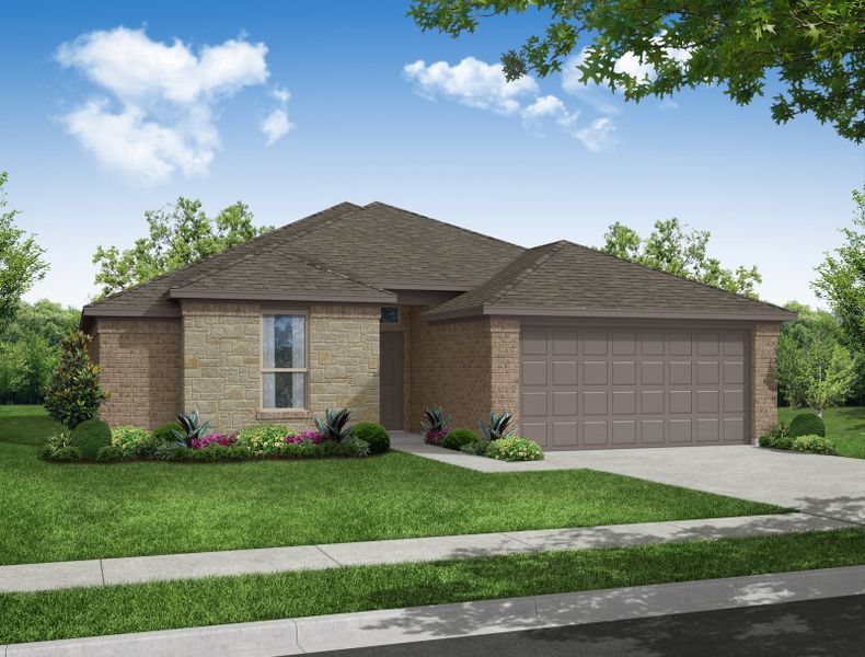 Representative exterior photo of a completed home built from the Albany by Impression Homes in Myrtle Creek, Waxahachie, TX (Image 7). Representative exterior photo of a completed home built from the Albany by Impression Homes in Myrtle Creek, Waxahachie, TX (Image 7).