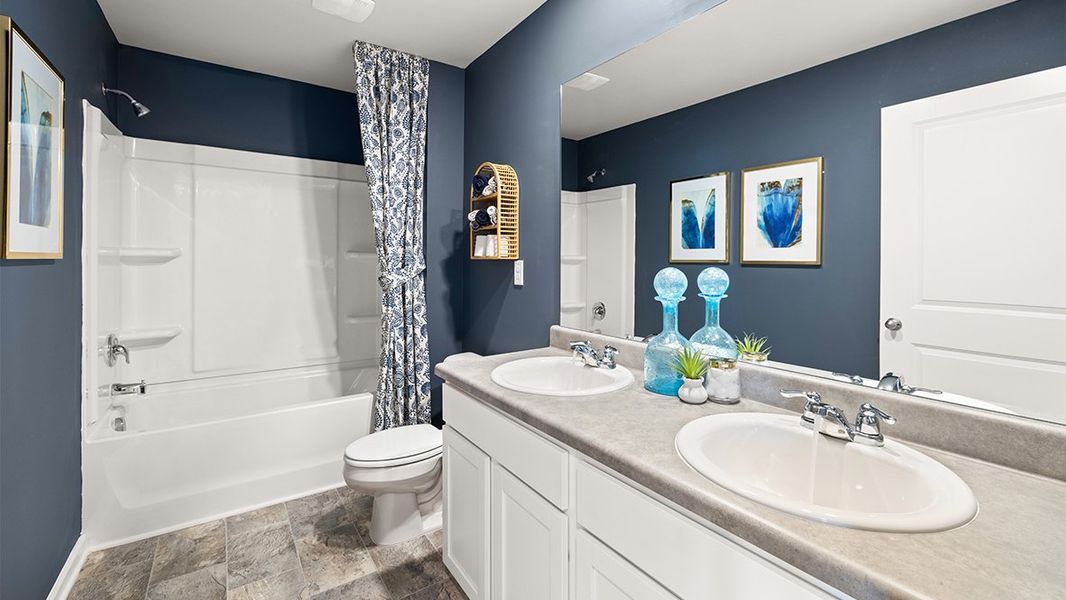 Representative furnished interior of a home built from the Elle by D.R. Horton in Highland Hills, Graniteville (Image 31). Representative furnished interior of a home built from the Elle by D.R. Horton in Highland Hills, Graniteville (Image 31).