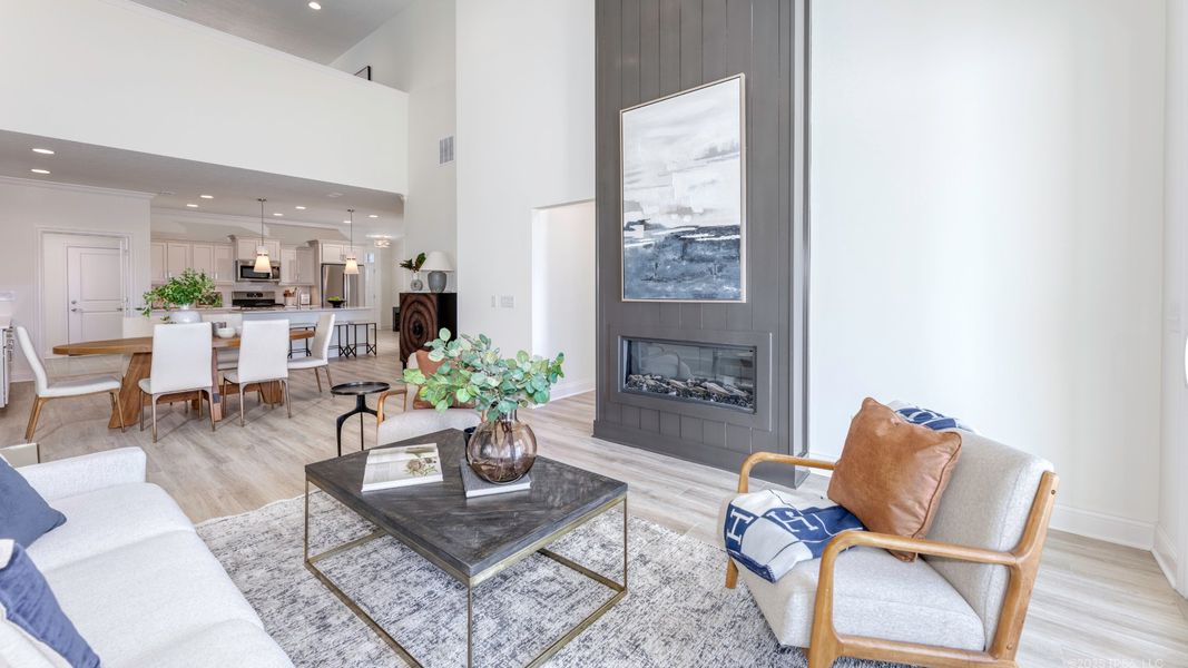 Furnished interior view inside a new home in The Courtyards at Oak Grove, Durham (Image 20).