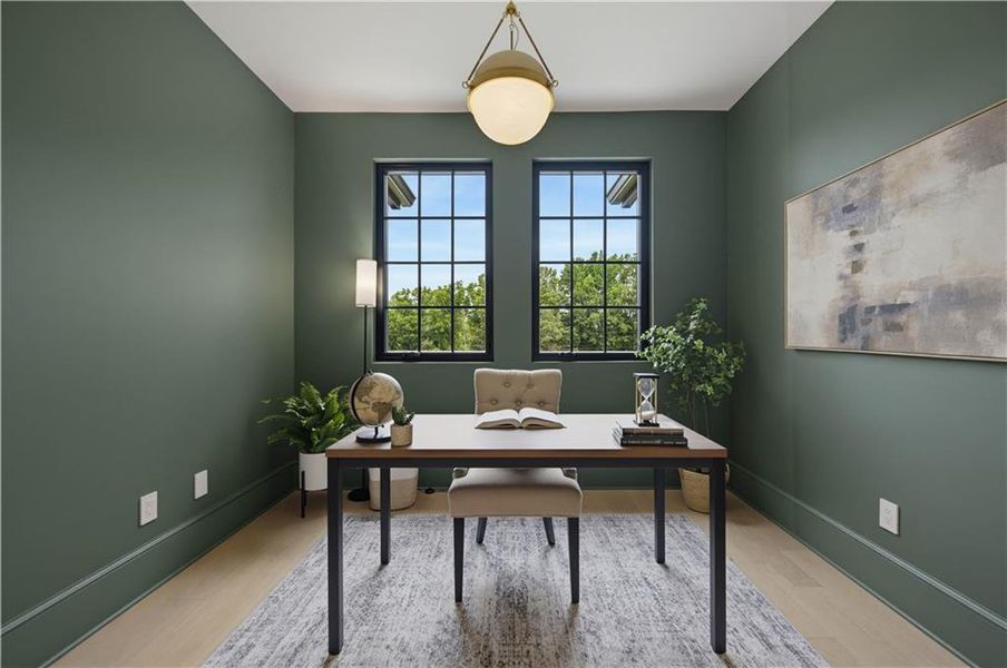 Furnished interior view inside a new home in , Atlanta (Image 76).