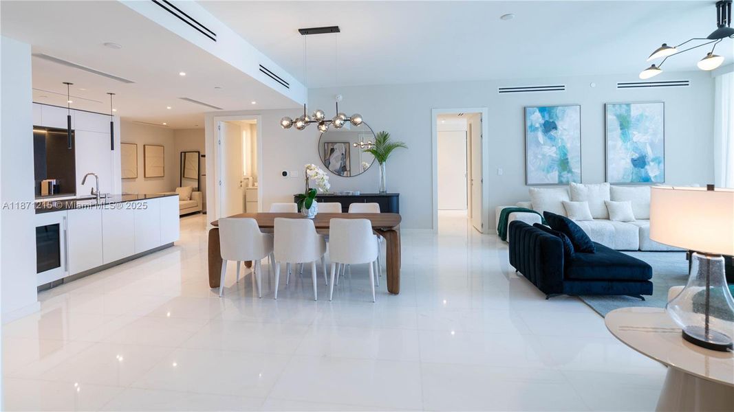 Furnished interior view inside a new home in , Miami (Image 8).