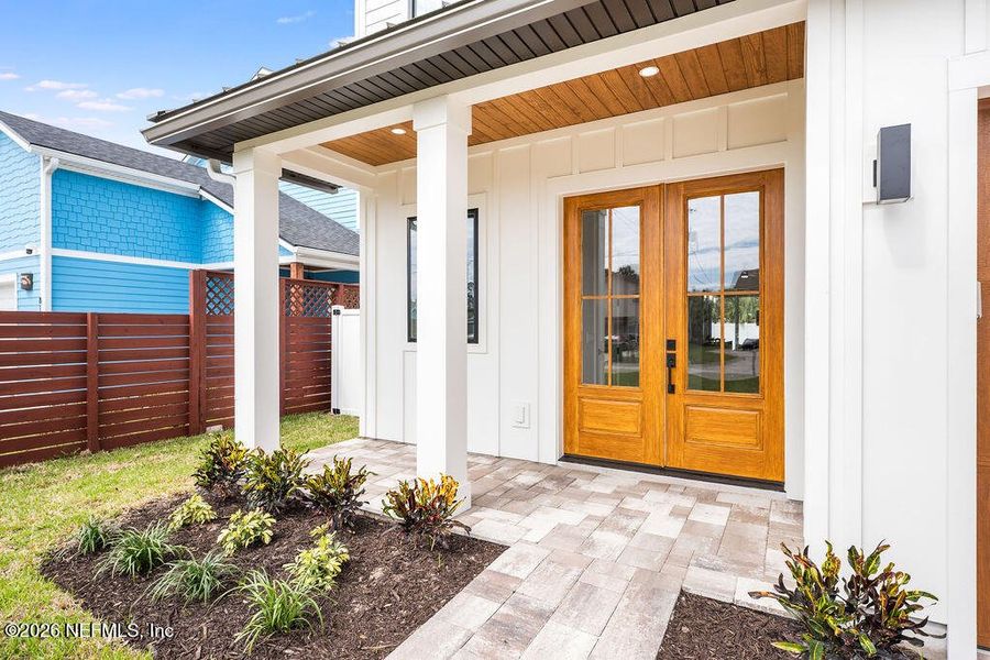 Exterior details and patio area of a home in , Jacksonville Beach (Image 4). Exterior details and patio area of a home in , Jacksonville Beach (Image 4).