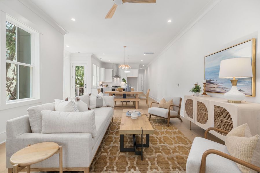 Furnished interior view inside a new home in , Edisto Island (Image 38).