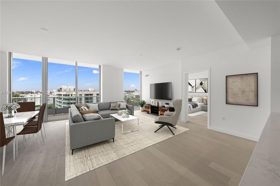 Furnished interior view inside a new home in , Bay Harbor Islands (Image 7).