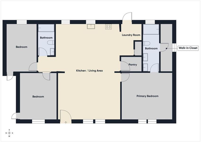 2D floor plan layout of this home in , Murchison, TX (Image 3).