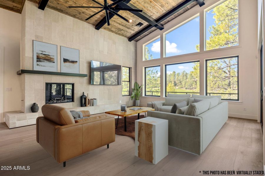 Digitally Staged Living Room