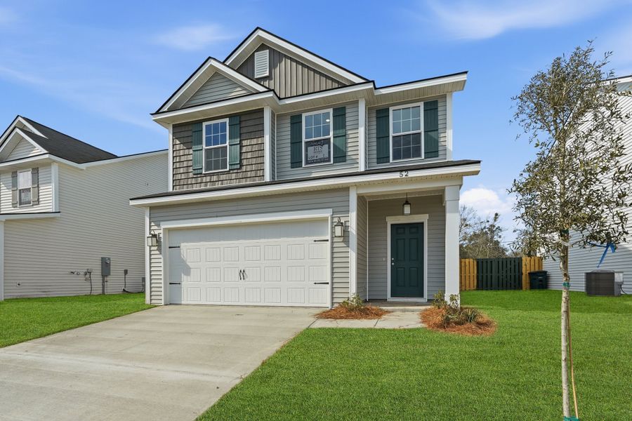 Representative exterior photo of a completed home built from the The Stacy by RTS Homes in Lakeside at Fifteen West, Hinesville, GA (Image 21).