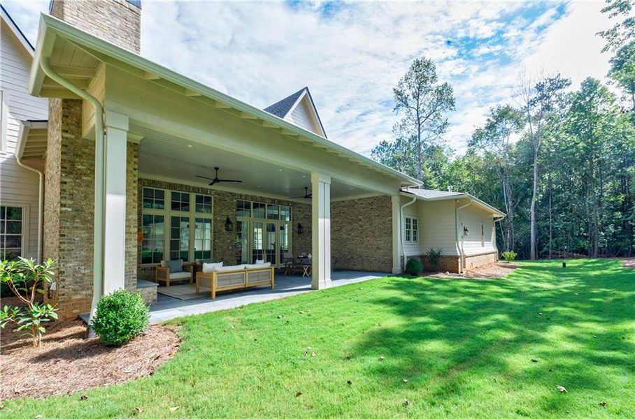Exterior details and patio area of a home in , Canton (Image 33).