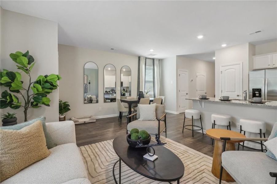 Furnished interior view inside a new home in , Atlanta (Image 10).