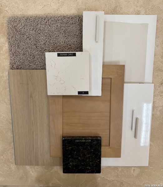 Sample of building materials used in homes in Katzer Ranch, Converse (Image 25).
