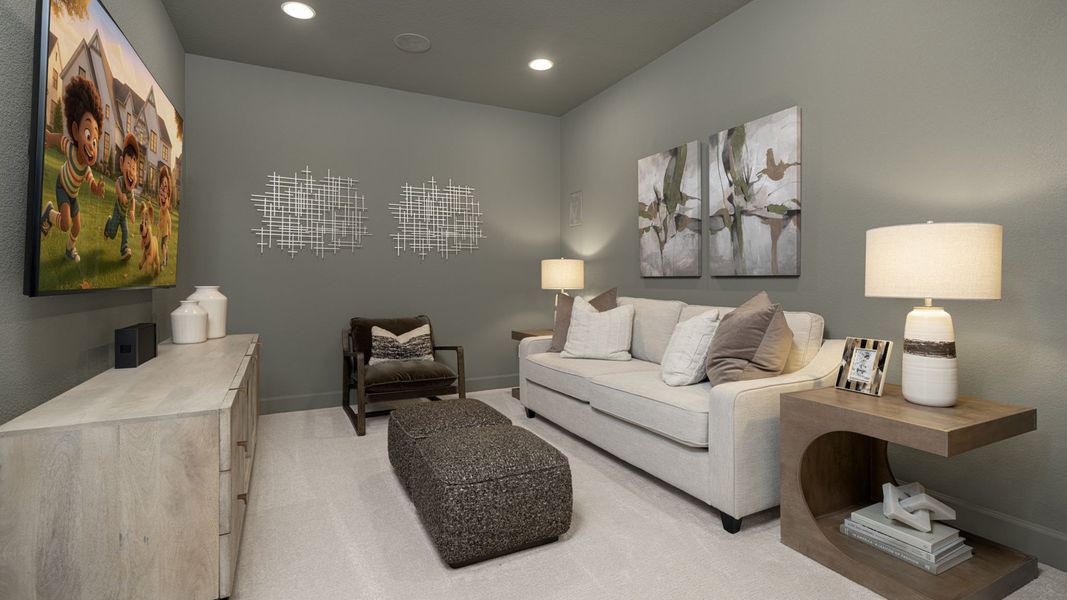 Furnished interior view inside a new home in Trinity Falls, McKinney (Image 8).