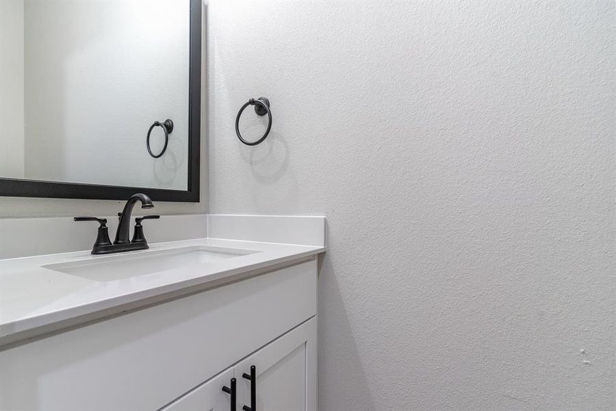 Bathroom featuring vanity