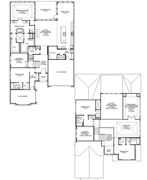 2D floor plan layout of this home in Grange, Katy, TX (Image 2). 2D floor plan layout of this home in Grange, Katy, TX (Image 2).