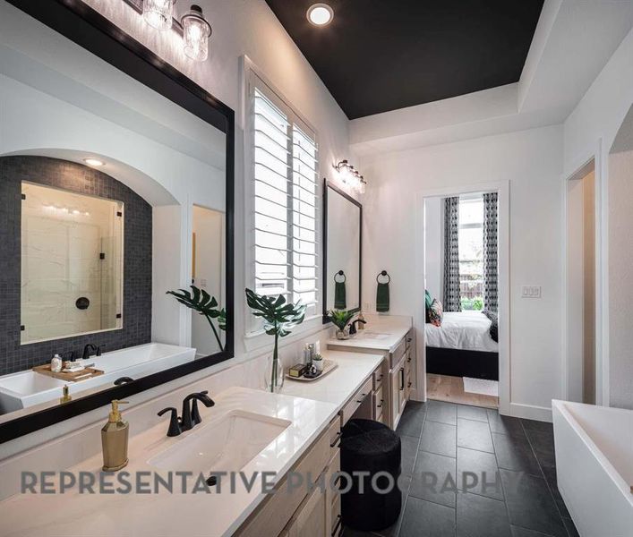 Furnished interior view inside a new home in Star Trail: 55ft. lots, Prosper (Image 20). Furnished interior view inside a new home in Star Trail: 55ft. lots, Prosper (Image 20).