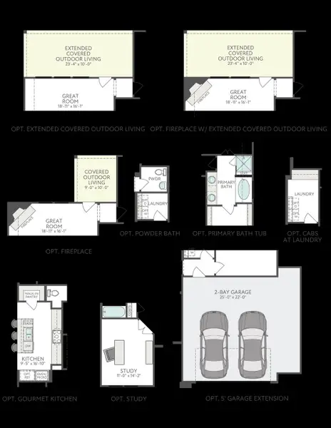 2D floor plan layout of this home in Lagos Reserve, Manor, TX (Image 6).