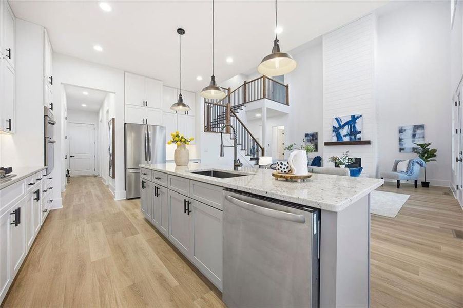Furnished interior view inside a new home in , Dahlonega (Image 17).