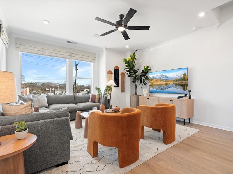 Representative furnished interior of a home built from the Roan by Tri Pointe Homes in Southmont, Charlotte (Image 16). Representative furnished interior of a home built from the Roan by Tri Pointe Homes in Southmont, Charlotte (Image 16).